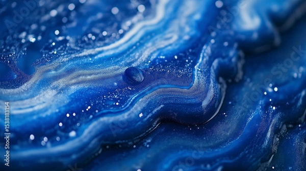 Obraz Stunning Blue Agate Texture Real Aesthetic Wallpaper Background