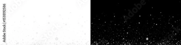 Fototapeta White bokeh overlay with glitter, sparkle, and festive glow. This warm, transparent PNG adds shimmer and magic to Christmas cards, fireworks, or luxury holiday designs.

