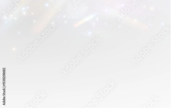 Obraz Png Rainbow light and white dust. Png The crystal shimmers with a rainbow effect. Png Background with bokeh light effect png. Gorgeous Christmas glowing dust background.	Png Rainbow light crystal