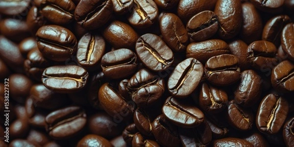 Obraz Fresh Coffee Beans shown in close-up.
