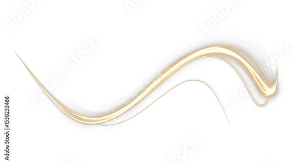 Fototapeta Light, neon, line, laser, and yellow combine in this radiant PNG. A dynamic PNG Overlay with transparent tech glow, ideal for cyber, futuristic, or motion-themed visuals.