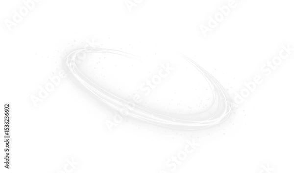 Fototapeta Speed, swirl, electric, line a dynamic PNG Overlay with glowing curves and transparent background. Magic trails, neon rings, and sparkling particles create a bright, abstract fantasy effect