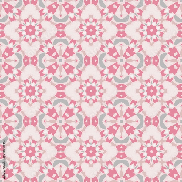 Fototapeta 
Seamless vector pattern in pink gray. Bright pattern for textiles, pillows, interior decoration,  background, wrapping paper, packaging.