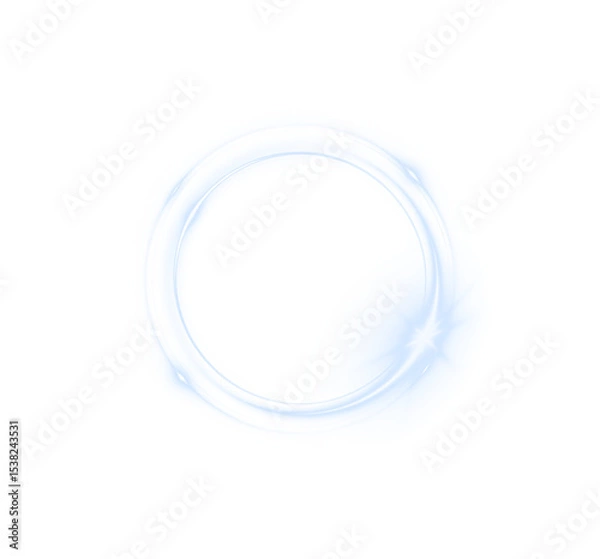 Fototapeta An abstract, light, blue effect, glowing PNG. This abstract, light, blue effect, creates a unique transparent PNG. Use it as an overlay for a light, airy effect.