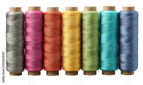 Fototapeta Colorful spools of thread