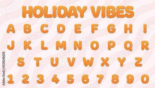 Fototapeta holiday vibes editable text effect with modern and simple style