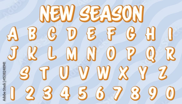 Fototapeta new season editable text effect with modern and simple style