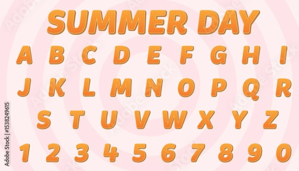 Fototapeta summer day editable text effect with modern and simple style