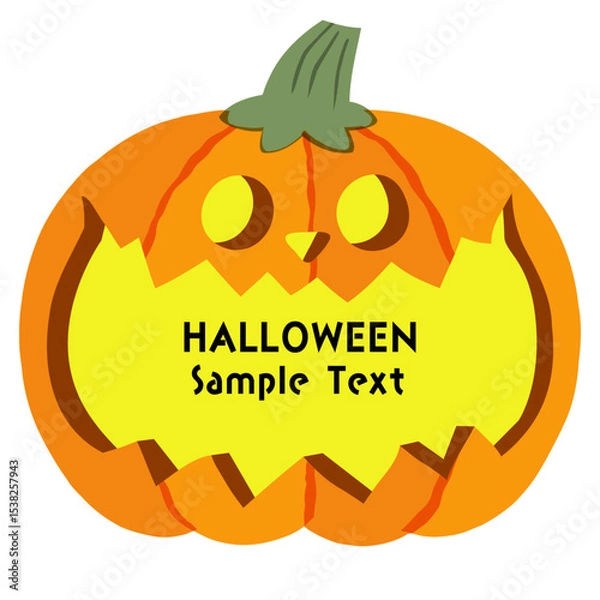 Fototapeta ハロウィンのかぼちゃのコピースペース有のイラスト素材