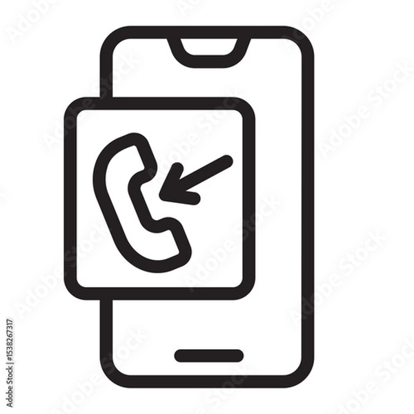 Fototapeta incoming call gradient icon