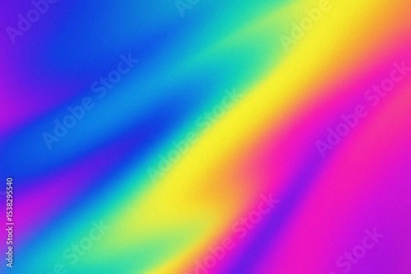 Obraz Vibrant pink blue orange rainbow abstract background. Color gradient ombre blend. Smooth transition. Bright neon glow. Soft dreamy hues. Fluid shimmer. Light blur. Modern colorful aesthetic