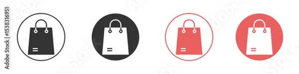 Obraz Shopping bag icon simple flat graphic illustration.