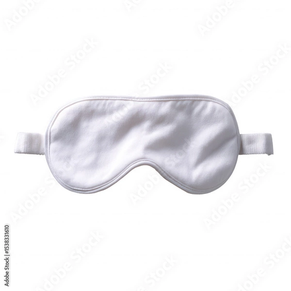 Fototapeta A soft, white sleep mask designed for comfort, perfect for blocking light and promoting restful sleep. Ideal accessory for travel or home relaxation.