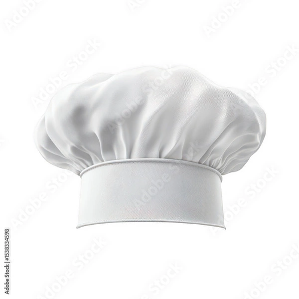Fototapeta White chef hat toque isolated on transparent background
