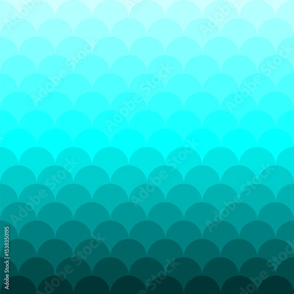 Fototapeta Modern sky blue gradient circular overlapping pattern – seamless, stylish, and perfect for branding, packaging, or digital design. Ideal for backgrounds or textures. Trendy and versatile.