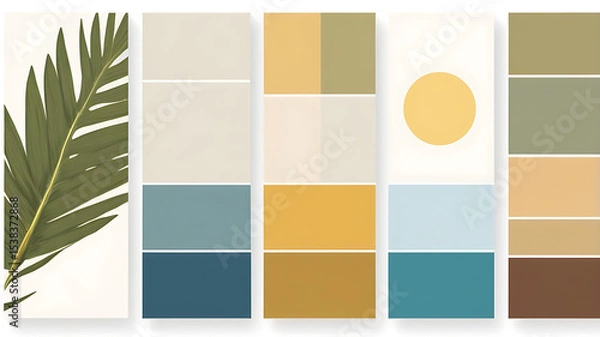 Fototapeta Earthy Tones Color Palette Nature-Inspired Shades for Design Projects
