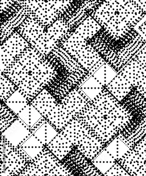 Fototapeta Seamless background or texture with abstract waves or lines of dots and spots. Brushstrokes and iridescent swirls in the Shambhala style for meditation or coloring