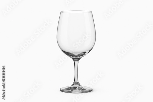 Obraz Empty glass goblet on white background