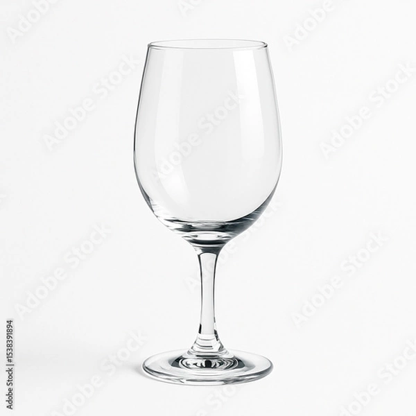 Obraz Empty glass goblet on white background