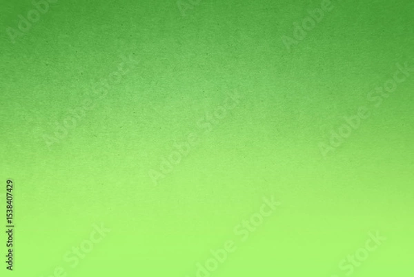 Fototapeta Very bright green tone color paint on blank eco environmental friendly cardboard box paper texture background with space minimal style 
