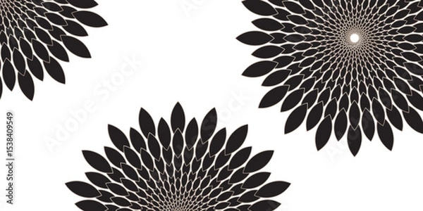 Obraz "Traditional Mandala Striking black & white radial design, abstract and hypnotic. Perfect for backgrounds, patterns, or modern art"