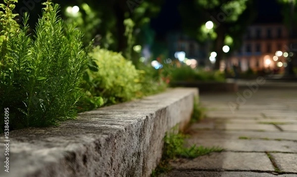 Obraz stone steps in the park, Generative AI