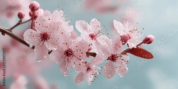 Fototapeta Cherry Blossom Branch in Bloom