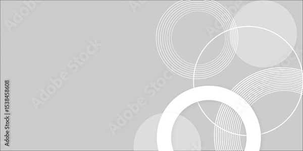 Obraz modern white and gray circle gradient trendy background. Grey abstract background geometry circle, diagonal line and layer element Vector for business, template, app presentation.	
