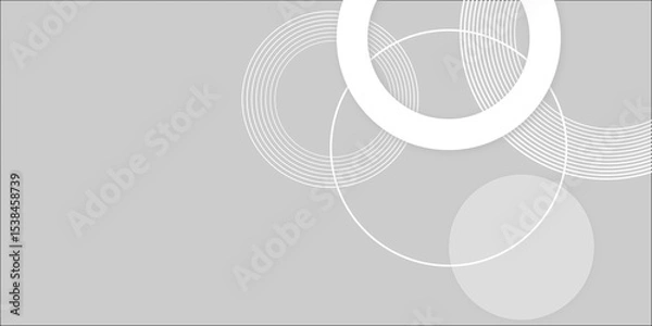 Obraz modern white and gray circle gradient trendy background. Grey abstract background geometry circle, diagonal line and layer element Vector for business, template, app presentation.	
