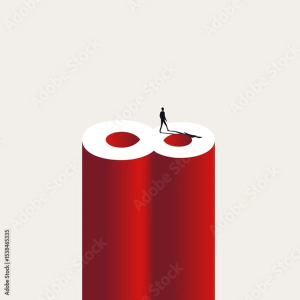 Fototapeta Business sustainability vector concept. Symbol of growth, development, progress. Minimal design eps10 illustration.