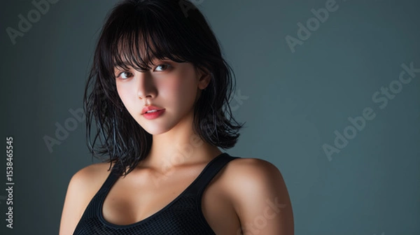 Obraz 水泳,美女, 女性, 水着, 美しい, 顔, モデル, 日本, 韓国, アジア