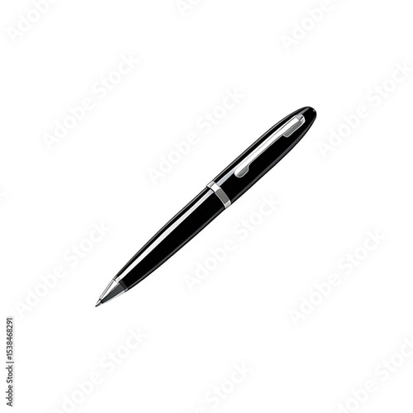 Fototapeta Fountain pen isolated on white background for writing and office use