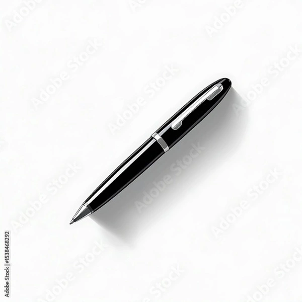 Fototapeta Fountain pen isolated on white background for writing and office use