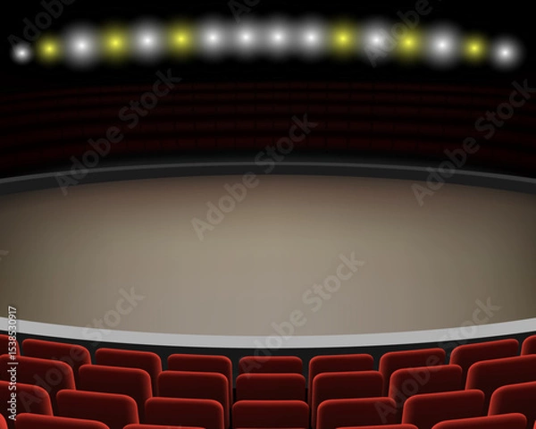 Obraz Circus arena ring. Background for show and performance. Vector illustration