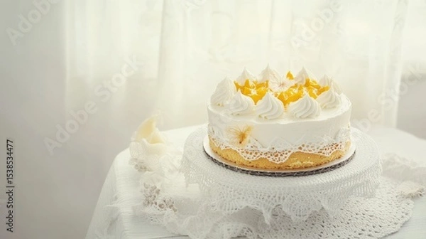 Obraz wedding cake with candles