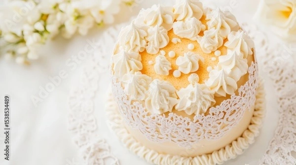 Obraz rice cake on a wooden table
