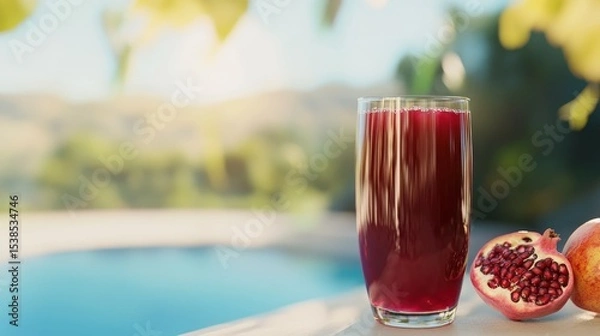 Obraz glass of red juice on the table