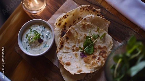 Obraz bread with cheese and herbs