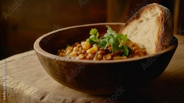 Obraz baked beans with vegetables