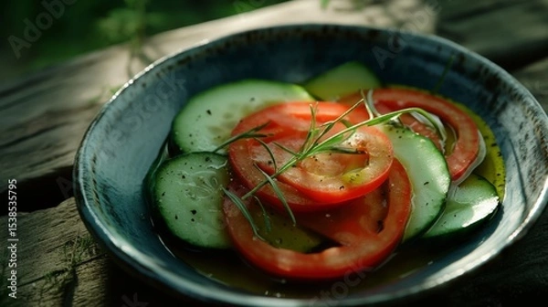 Obraz green salad with tomatoes