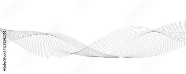Fototapeta abstract grey wave background vector illustration