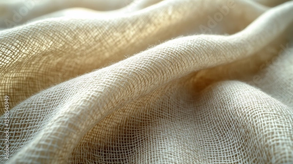 Obraz The softly illuminated textured fabric with a rare interweaving of fibers creates a feeling of coziness and natural simplicity.
