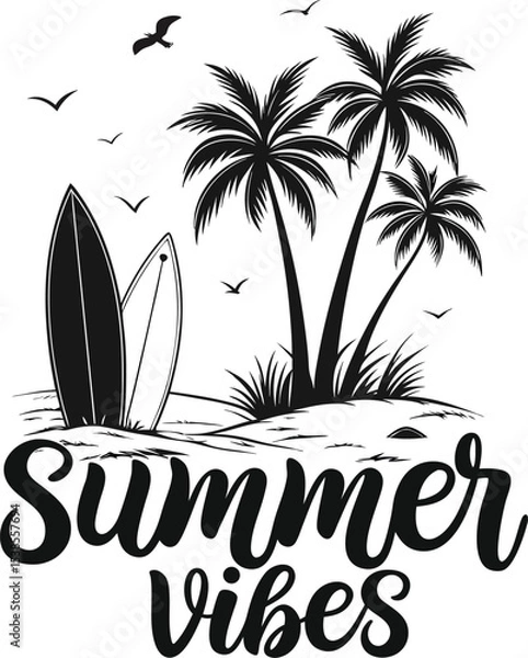 Fototapeta summer vibes design.eps