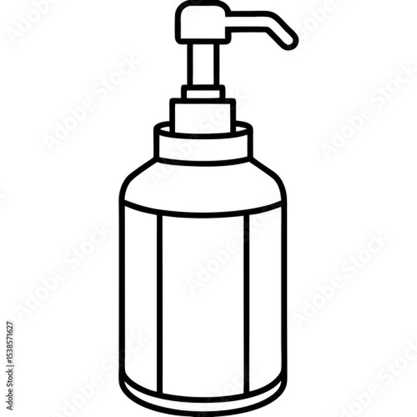 Obraz Hand Sanitizer Dispenser Line Art