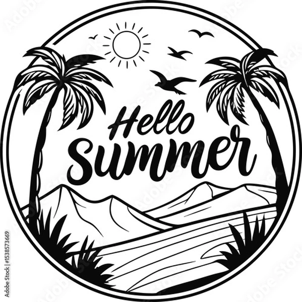 Fototapeta hello summer design