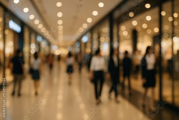 Fototapeta Background featuring Bokeh effect at a shopping mall