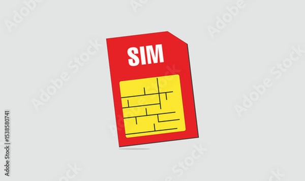 Obraz Mobile sim vector illustration