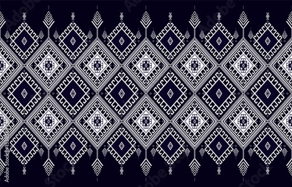 Obraz Vector illustration of geometric or ethnic seamless pattern traditional design for background or wallpaper