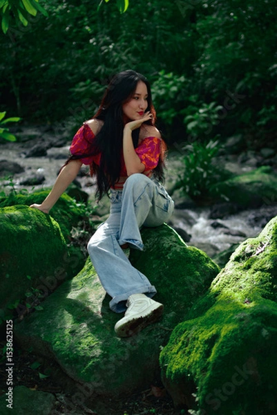 Obraz Mujer en el bosque