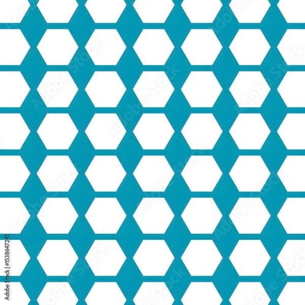 Fototapeta seamless pattern with blue hexagons